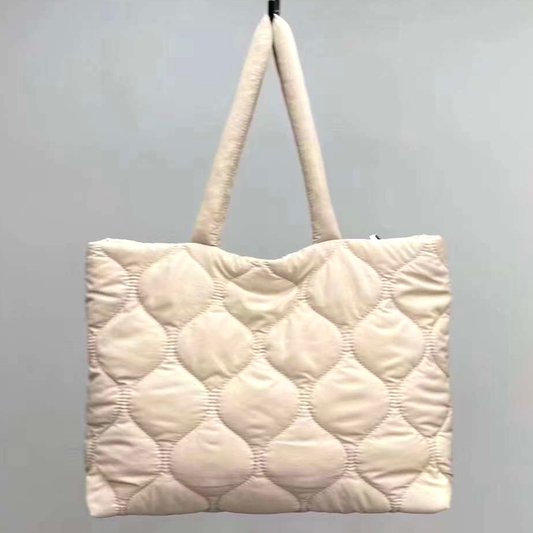 Quilted Nylon Tote Bag