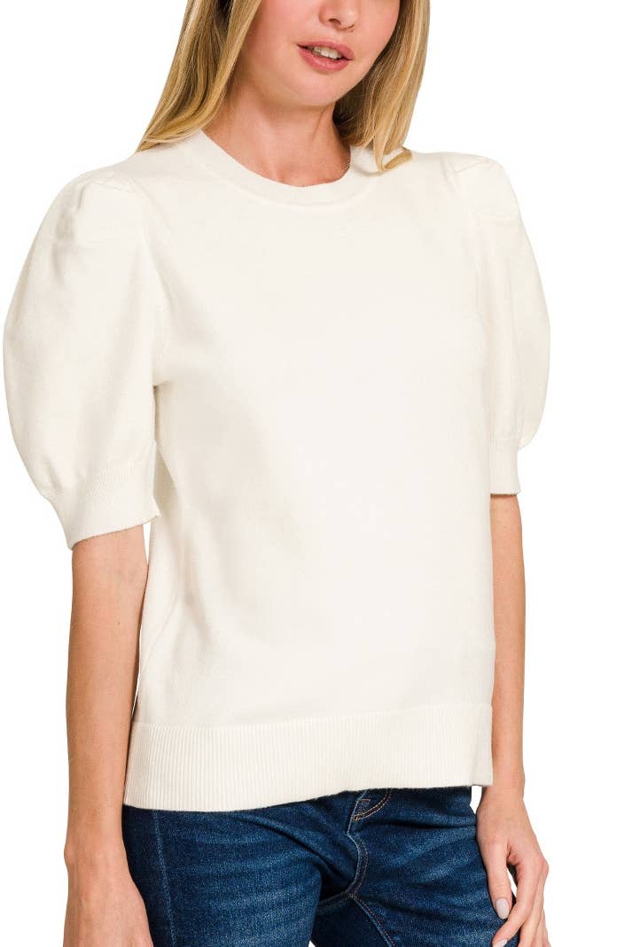 Puff Short Sleeve Sweater